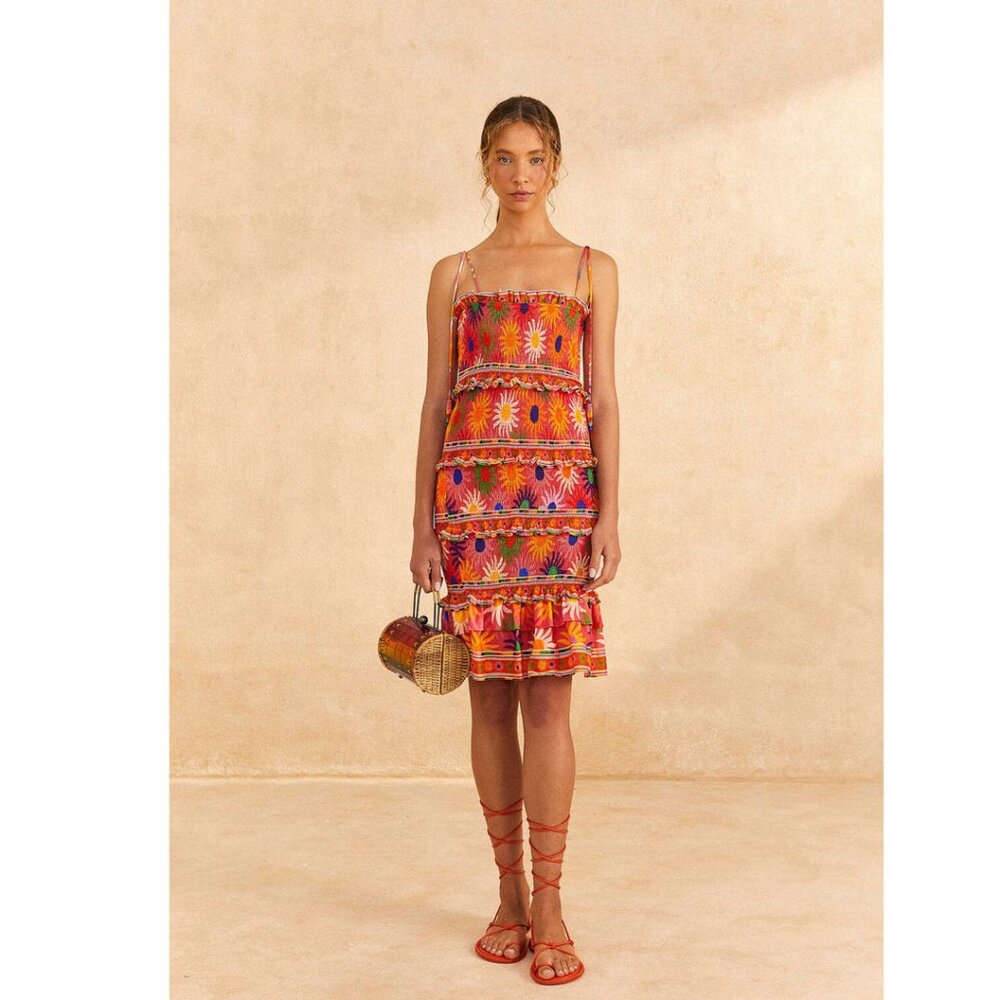 Summer Coral mini dress Farm Rio